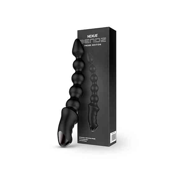 Анальный вибратор-бусы Nexus BENDZ Bendable Vibrator Probe Edition, эффект памяти формы Sex Aura Киев