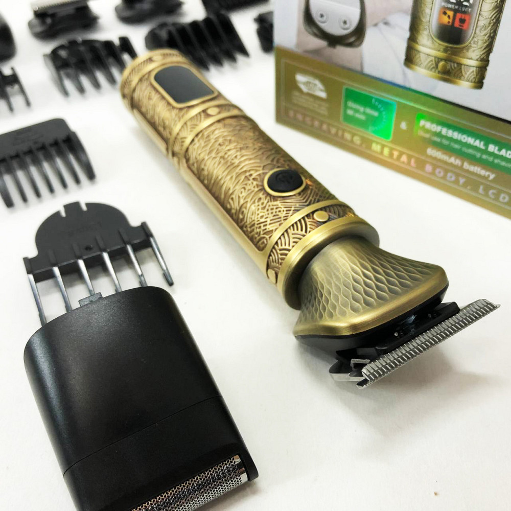 Акумуляторна універсальна машинка для стрижки Kemei KM-2313, Тример для самостійної стрижки волосся RI-61 Львів - фото 17