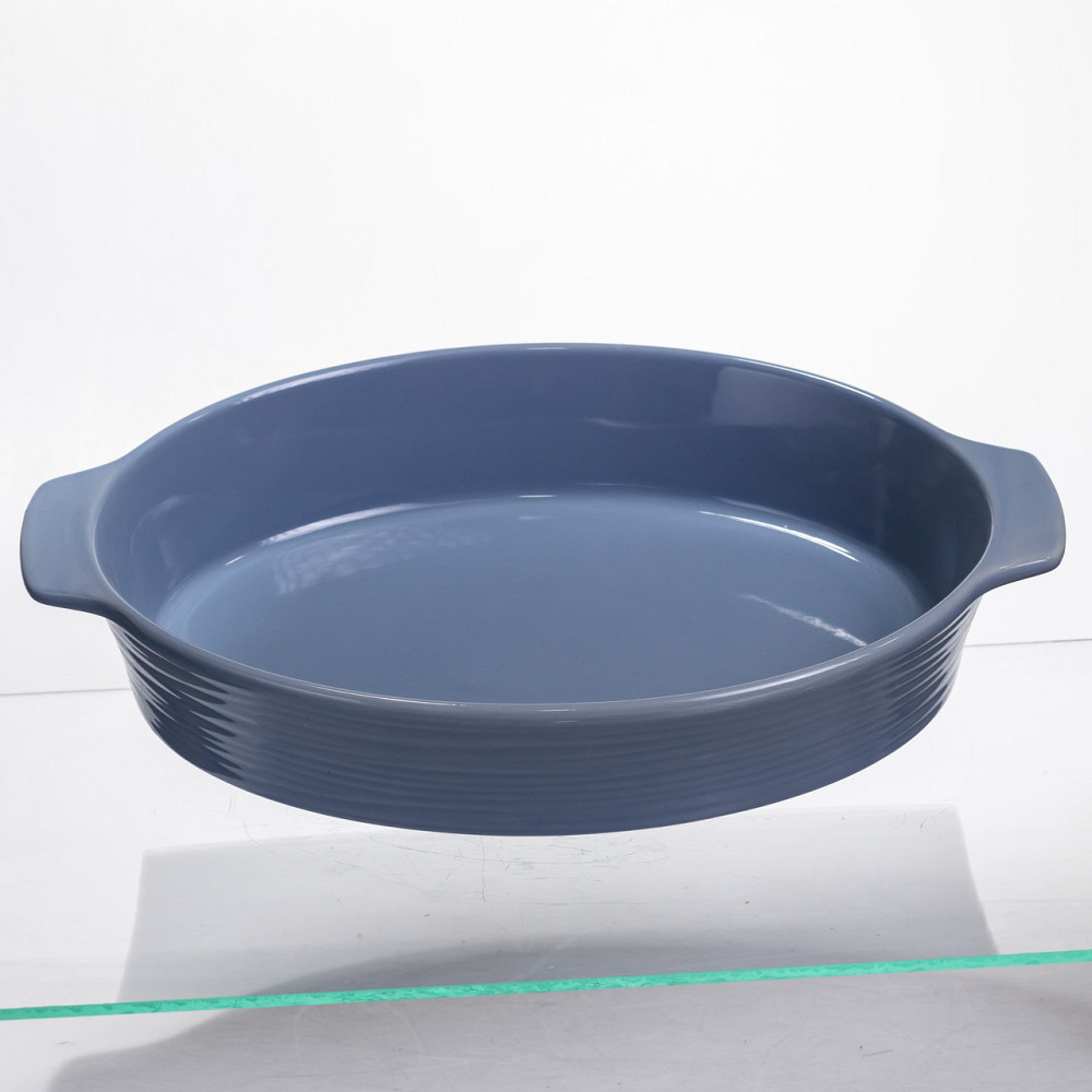 Yiwu Форма для запікання овальна 36×22,5×7 (см) 2 літри Блакитна S1288 Коломия - фото 1