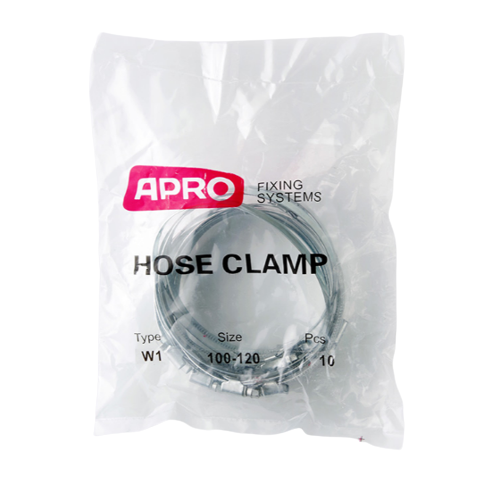 Хомут черв'ячний оцинкована сталь 28-48мм W1 50 шт/уп APRO Житомир