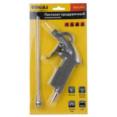 Пістолет для продувки Sigma металевий корпус 212мм (6831041) Вінниця