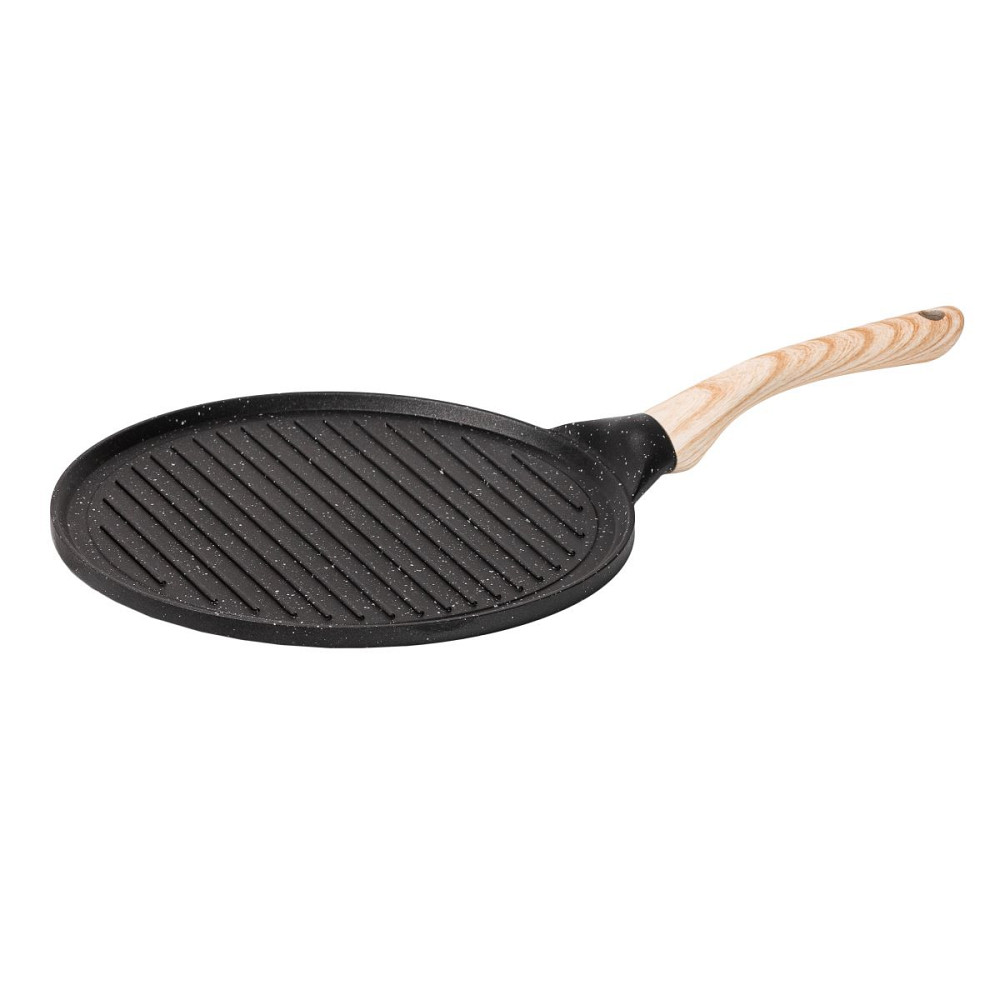 Breakfast Сковорода гриль кругла Ø 26.5 см низька з гранітним покриттям чорна HP39581B Коломыя - изображение 1