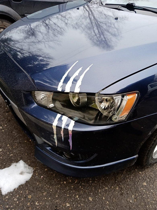 Наклейка на авто у вигляді Царапін Когтем Біла Київ - фото 3