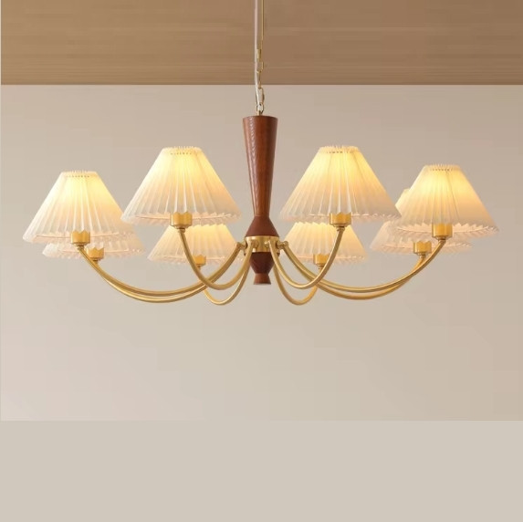 Светодиодная люстра Пем 5031 (Золотая) на 8 плафонов Киев - изображение 1