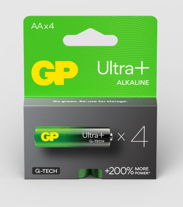 Батарейка AA GP ULTRA+ Alkaline LR6 15A 15 V 4 шт. пч Рівне - фото 1