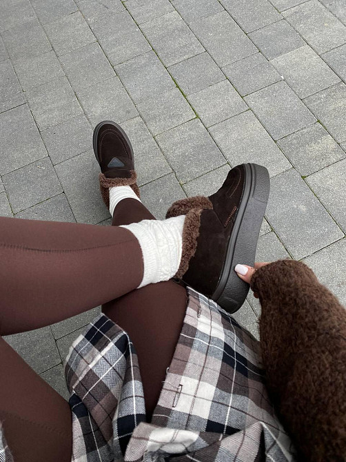 Соната Черевики жіночі Соната Линда шоколодні/шок.під (зима, замша натуральна) (6066) Коломия - фото 6