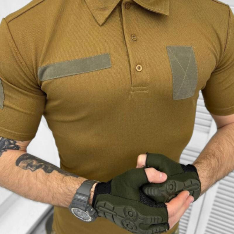 Поло чоловіча футболка з липучками під шеврона кайот 52 Одеса - фото 2