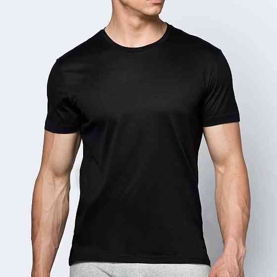 Мужская футболка Atlantic хлопок BMV-048 S, Черный Киев