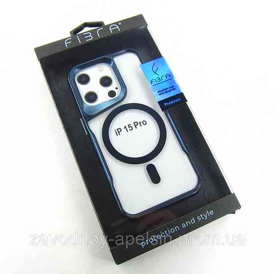 Iphone 15 Pro Чехол бампер Magsafe (Titanium Blue) Одеса
