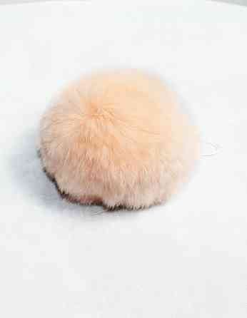 Хутряний бубон на шапку з кролика Rex Персиковий Харків