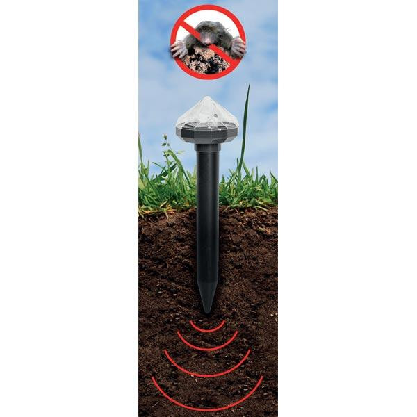 Відлякувач кротів та гризунів на кілку - діамант, ABS/LED, CTRL-MO113S Київ - фото 3