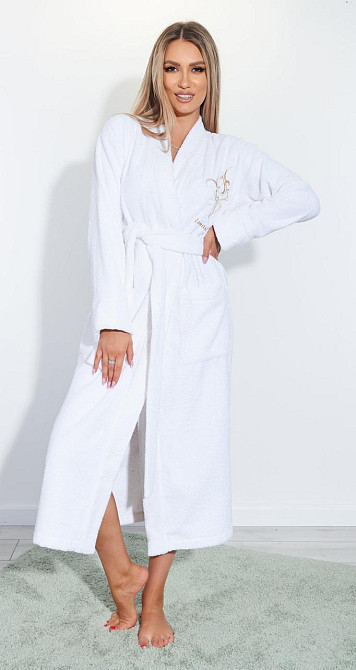 Хлопковый махровый халат с вышивкой Киев - изображение 5