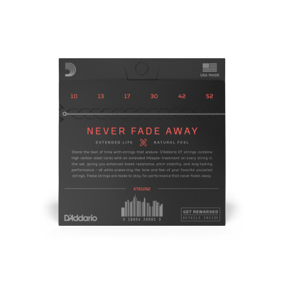Струни для гітари D'Addario XT Electric Nickel Plated Steel Light Top / Heavy Bottom (10-52) (XTE1052) Вінниця - фото 3