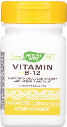 Вітамін В12 Nature's Way Vitamin B12 100 льодяники вишня Київ