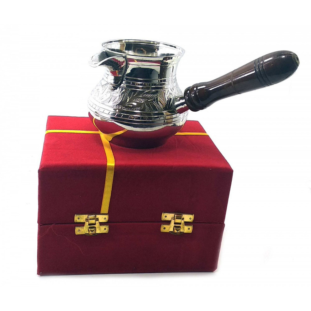 Турка для кофе бронзовая посеребренная Киев - изображение 2