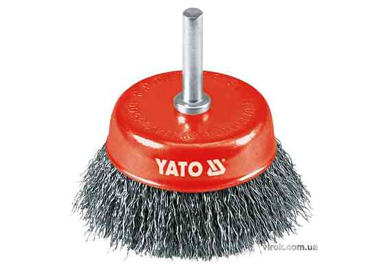 Щитка-крацовка YATO Чашка Ø = 75 мм. сталь. шпіндель 6 мм. 4500 об/хв[12/96] Одеса