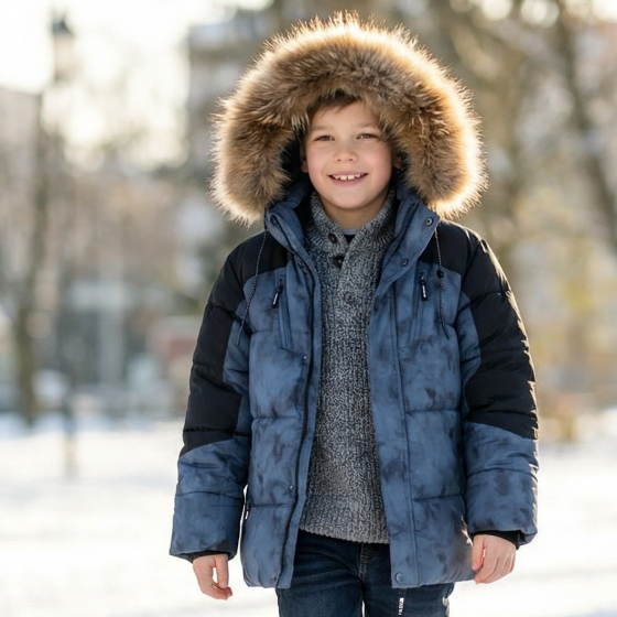 Зимняя курточка для мальчика подростка варенка на холофайбере на 9,10 лет Николаев