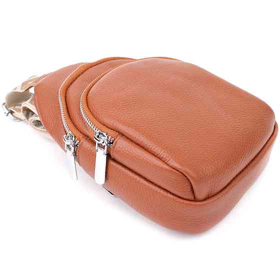 Женская кожаная сумка слинг Vintage 22938 Коричневый Киев