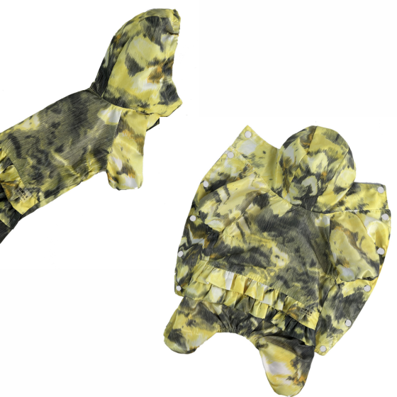 Водостійкий одяг для собак дощовик з капюшоном на підкладці з водовідштовхувальним просоченням для дівчаток Одеса