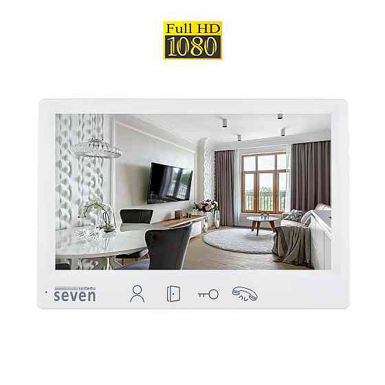 Відеодомофон 7 дюймів SEVEN DP–7571 FHD white Київ