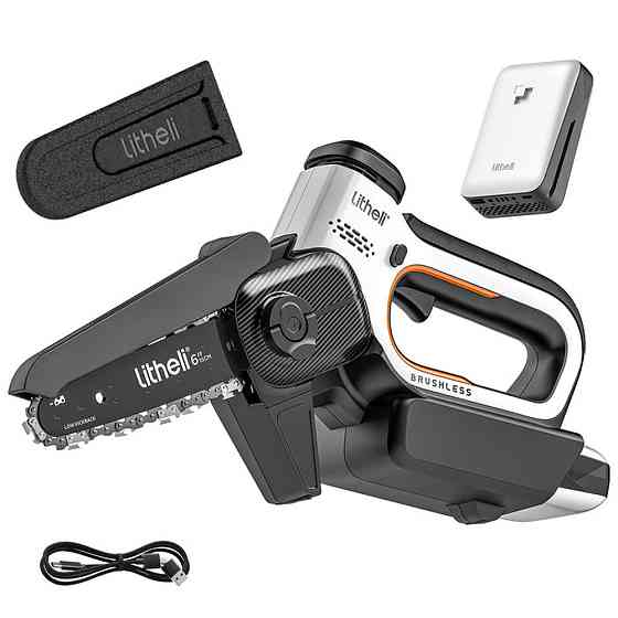 Мини-пила аккумуляторная Litheli бесщеточная питание от павербанка + Power Bank Litheli 20000mAh 45W Винница