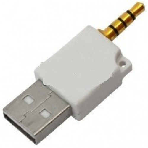 Переходник IPOD, штекер 3,5мм 4С - штекер USB, белый Полтава - изображение 1