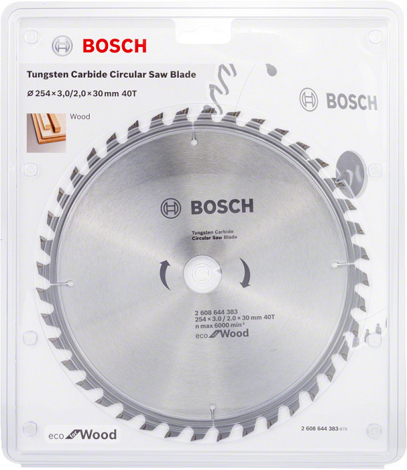 Диск пиляльний Bosch Eco WO 254x30-40T (2608644383) Коломия - фото 1