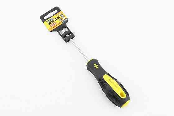 Викрутка магнітна шліцева SL6x100мм ручка з TPR покриттям 48-5610 Київ