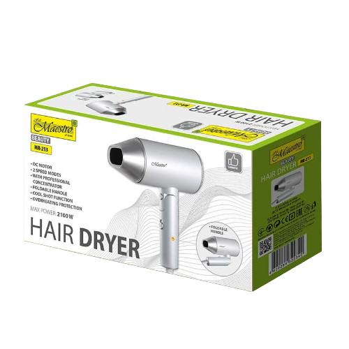 Фен для волосся 1800-2100W (2 швидкості, складна ручка) MR-213 Maestro Житомир - изображение 5