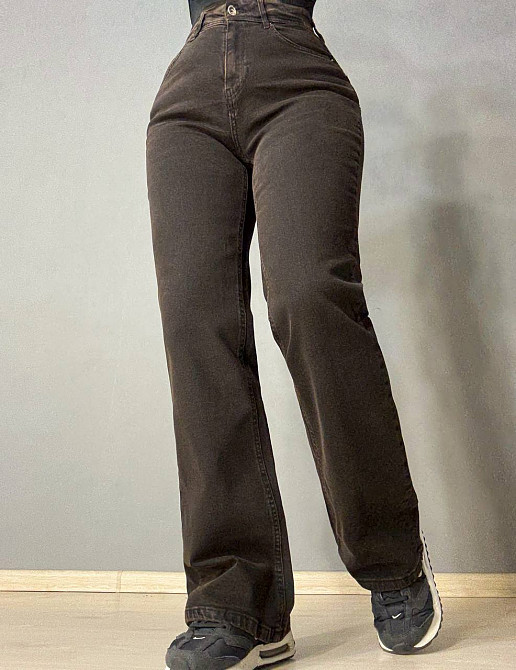 Джинсы женские Sherocco 4045 boot cut прямые стрейчевые коричневые, коричневый, 33, 33, 85 см, 111 см Киев - изображение 1