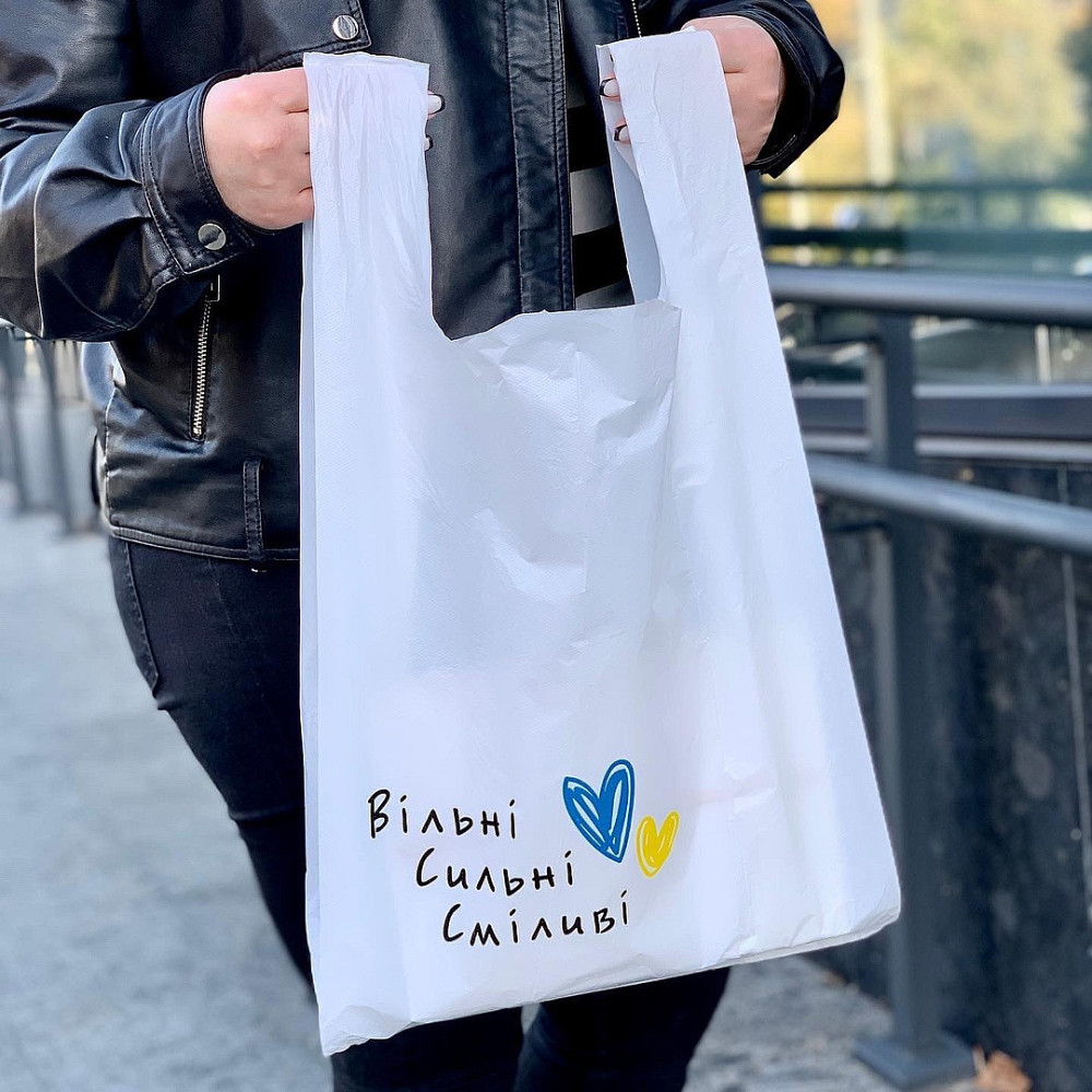 Пакет майка 34(2х8)х55, 25 мкм, (50 шт.), HDPE пищевой, белый Павлоград - изображение 3