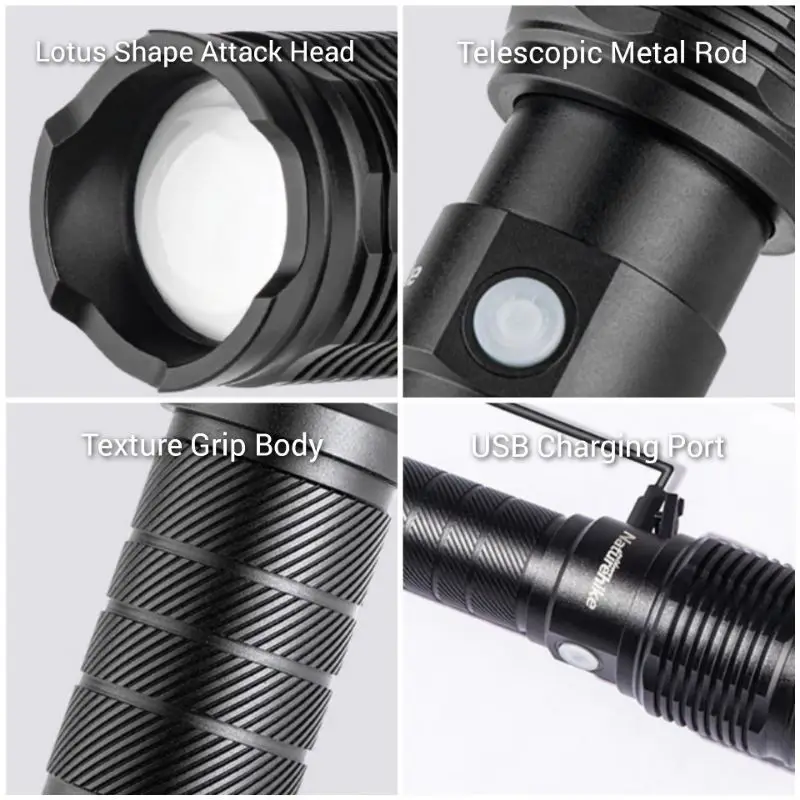 Ручний ліхтарик Naturehike NH20ZM009 15W IPX4 4000mAh (Чорний) Вінниця - фото 5