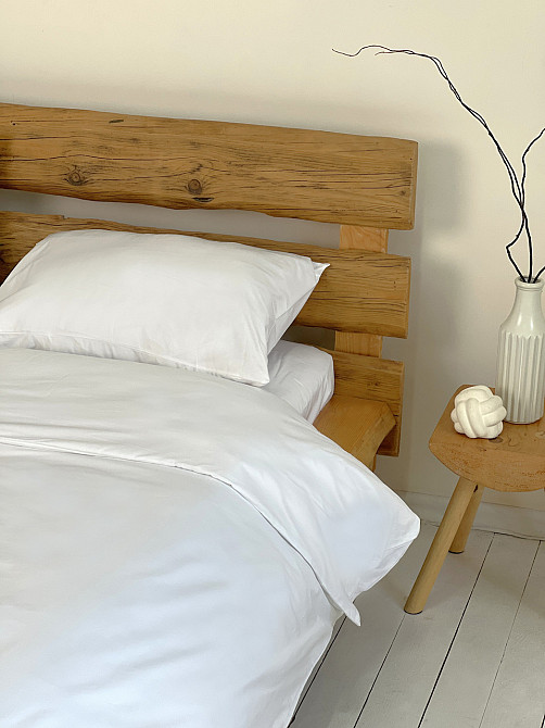 Сатиновий комплект постільної білизни Ideal Textile двохспальний євро білий Чернівці - фото 5