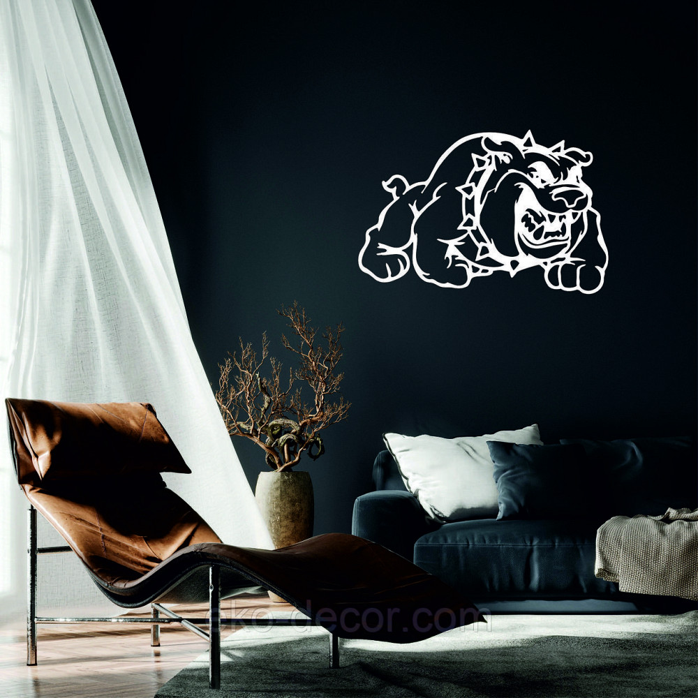 Декоративное настенное Панно «Бульдог - Спайк», Декор на стену 110*72 см, Белый Киев - изображение 2