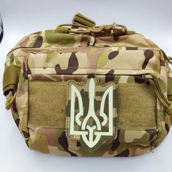 Патч / шеврон Герб світлонакопичувальний Laser Cut Запоріжжя