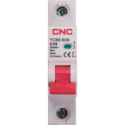 Автоматичний вимикач CNC YCB9-80M 1P C25 6ka (NV821440) Вінниця