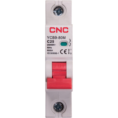 Автоматичний вимикач CNC YCB9-80M 1P C25 6ka (NV821440) Вінниця - фото 1