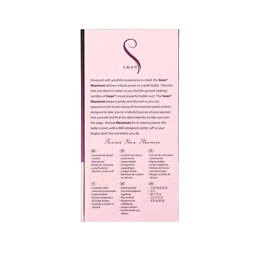 Віброкуля Swan Maximum + Comfy Cuff Pink, суперпотужна, різна інтенсивність, силіконова манжета Львів - фото 10