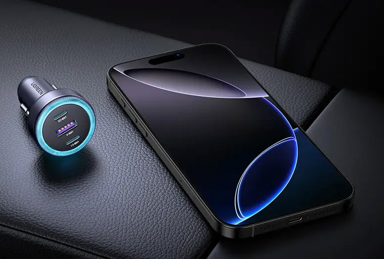 Автозарядка 3xUSB 30W (2xUSB-C + USB-A) QC 4.0 Сіра (EC307) UGREEN Винница - изображение 7