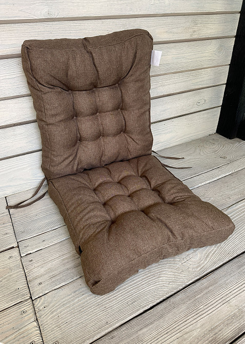 Подушка для стільців (50x120х8 см) подвійна Decorator Sawana колір світло-коричневий 84-164 Київ - фото 3