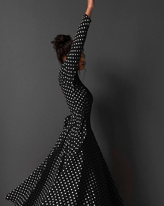 Женское стильное романтическое платье с разрезом софт Одесса - изображение 2