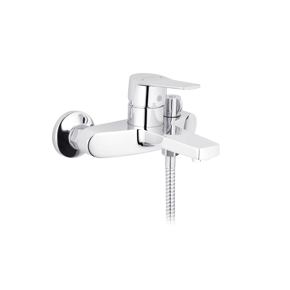 Змішувач для ванни Kroner KRP Enzo - C060 з душовим гарнітуром, хром Київ - фото 1