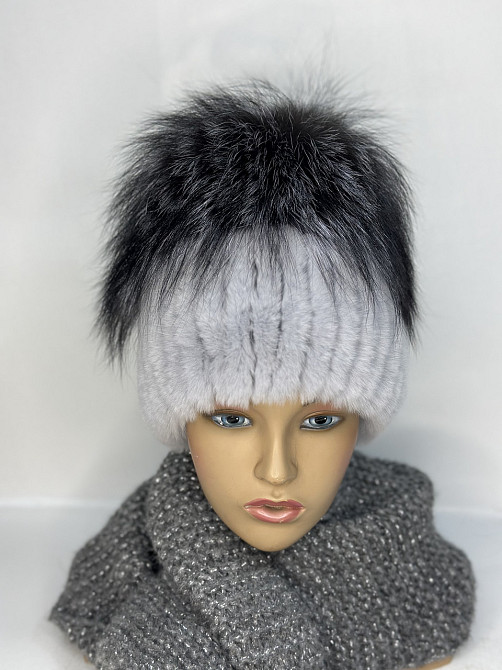 Шапка хутряна жіноча Ніка Світло-сірий Харків - фото 10
