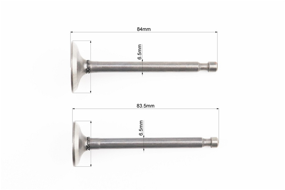 Клапан впускний (h-84; D-30; d-6,5), випускний (h-83,5; D-26; d-6,5) к-кт 2шт 173F/177F Киев - изображение 2
