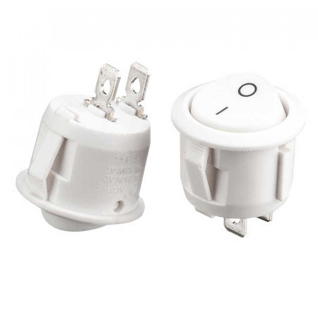 Кнопка перемикач білий 6 А (2pin) ON-OFF KCD1-101-5 Полтава - фото 1