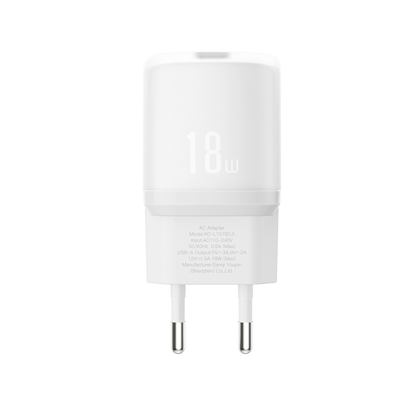Мережевий зарядний пристрій XO L157 QC3.0 18W білий Львів - фото 1