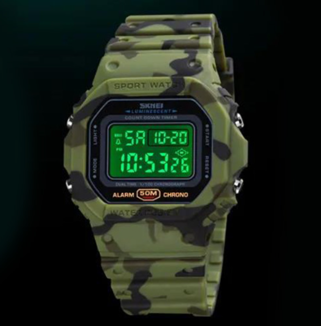 Часы наручные SKMEI 1628CMGN, CAMO GREEN, 10258 Днепр - изображение 2