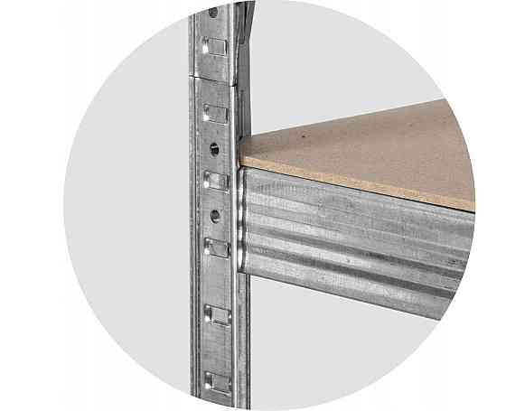 Стелаж металевий 150x70x30 4 полиці (сірий) Київ