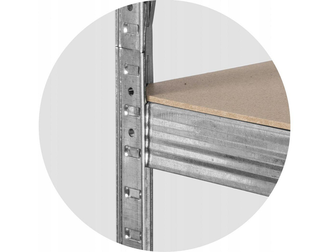 Стеллаж металлический 150x70x30 4 полки (серый) Киев - изображение 6