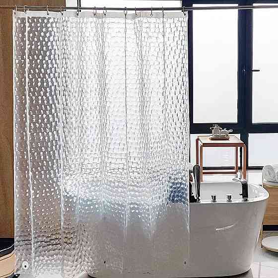 Шторка для ванной комнаты Bathlux 180 x 180 см с водоотталкивающим покрытием, с геометрическим узором Каменец-Подольский